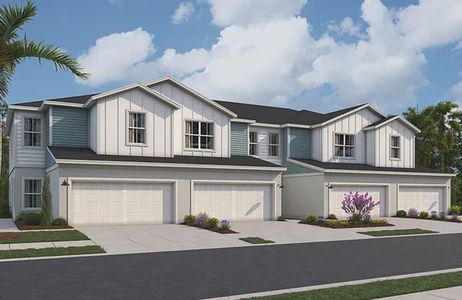 New construction Townhouse house 6239 Clewiston Ave, Apollo Beach, FL 33572 plan The Cambridge - image