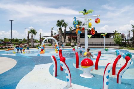 The Splash Pad, located in the Lagoon Amenity Village