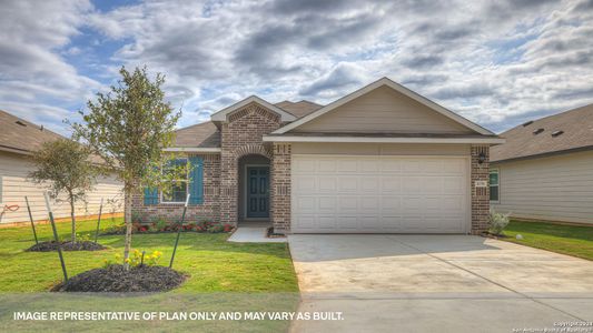 New construction Single-Family house 1069 Chachalaca Court, Seguin, TX 78155 The Baxtor- photo 0