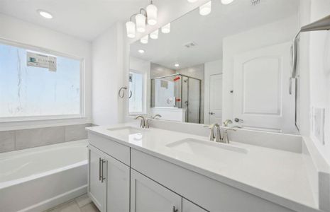 Elegant owner's bathroom  *real home pictured