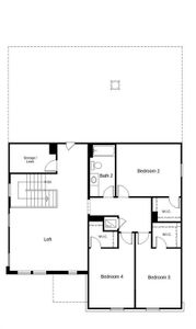 This floor plan features 4 bedrooms, 2 full baths, 1 half bath and over 2,900 square feet of living space.