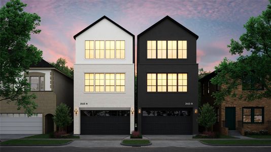 New construction Single-Family house 2413 Brun St, Unit A, Houston, TX 77019 - image