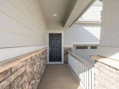 The Snowberry floorplan exterior image taken at a Meritage Homes community in Brighton, CO.