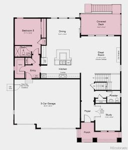 Structural Options Added Include: Covered Outdoor Living, Bedroom 5, Fireplace and Shower at Bath 4