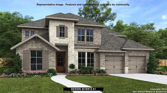 New construction Single-Family house 10402 Tapaderos Dr, San Antonio, TX 78254 Design 4016W- photo 0 0