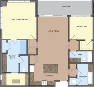 New construction Condo house 9901 Benfield Rd, Charlotte, NC 28269 plan 2 Bedroom Condos - image 3