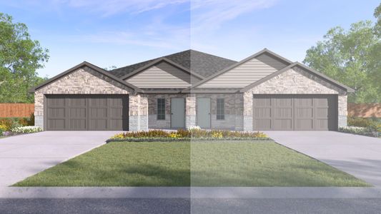 New construction Duplex house 15008-A Welsh Cob Road, Manor, TX 78653 The Juniper- photo 0