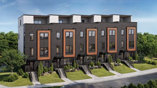 New construction Townhouse house 11470 Haynes Bridge Rd, Alpharetta, GA 30009 plan Charleston - image