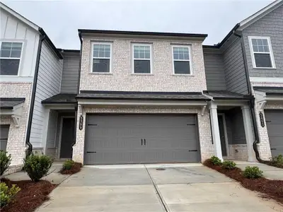 New construction Townhouse house 5399 Allegro Ln, Flowery Branch, GA 30542 Foxglove- photo 0