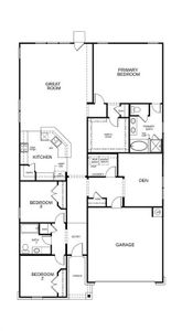 This floor plan features 3 bedrooms, 2 full baths, and over 2,100 square feet of living space.