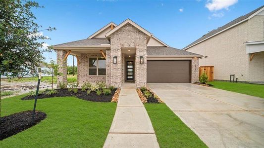 New construction Single-Family house 12343 Grassy Bend Drive, Mont Belvieu, TX 77523 Picasso Plan- photo 0