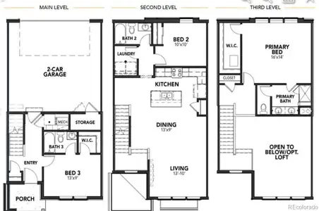 New construction Townhouse house 5423 N Eaton Park Wy, Aurora, CO 80019 plan Townhome Series - Crestone - image