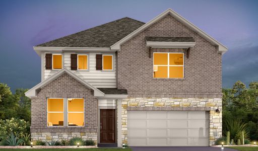 New construction Single-Family house 135 Arlington Park Lp, Hutto, TX 78634 plan Colton - image