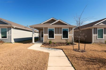 View of front of house with a front lawn