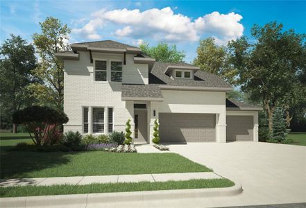 New construction Single-Family house 451 Yellowstar Ln, Lavon, TX 75166 plan Stanley II | 3-Car Garage - image