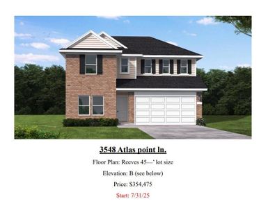 New construction Single-Family house 3548 Atlas Point Ln, Angleton, TX 77515 plan Reeves - image