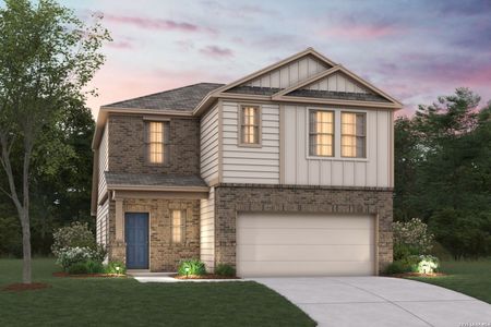 New construction Single-Family house 1641 Viola Ln, New Braunfels, TX 78130 plan Larkspur - 30' Smart Series - image
