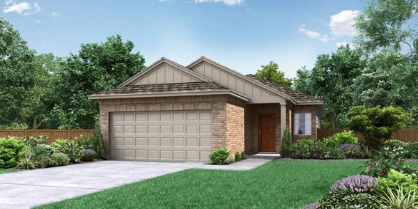 New construction Single-Family house 12821 Hornbill Ln, Manor, TX 78653 Angelina- photo 0