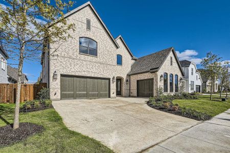 Exterior elevation with 3 car swing garage