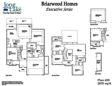 The 659 floor plan features 5 bedrooms, 4 full baths, and over 2,800 square feet of living space.