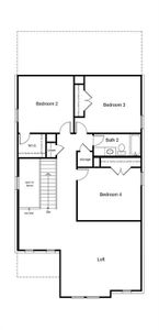 This floor plan features 4 bedrooms, 2 full baths, 1 half bath and over 2,400 square feet of living space.