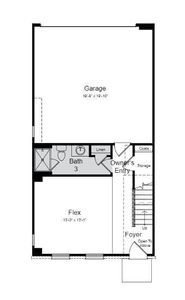 Structural options include: linear fireplace, storage at second floor, full bath on first floor, shower ledge in owner's bath, sky terrace.