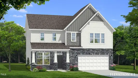 New construction Single-Family house 637 Hipwood Dr, Zebulon, NC 27597 Elmhurst- photo 0