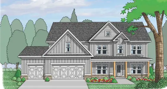 New construction Single-Family house 1371 Birch Wy, Loganville, GA 30052 plan (GA)Wilmington A.1 3 Front Entry - image