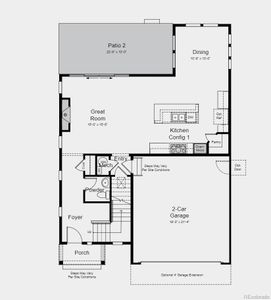 Structural options added include: fireplace, 8' x12' sliding glass door to patio, tub and shower in Primary bath.