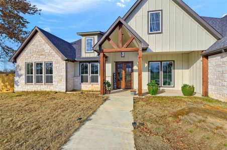 View of front of home with a front yard