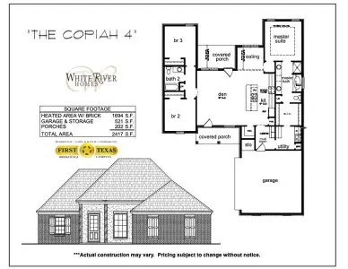 New construction Single-Family house 1250 Royal St, Salado, TX 76571 plan Copiah - image