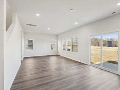 Great room in the Dakota floorplan at 199 White Birch Lane.