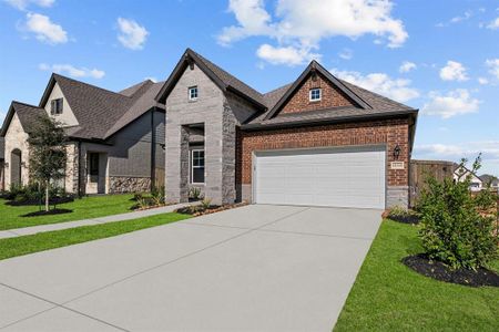 New construction Single-Family house 12322 Grassy Bend Dr, Mont Belvieu, TX 77523 The Courtland- photo 0