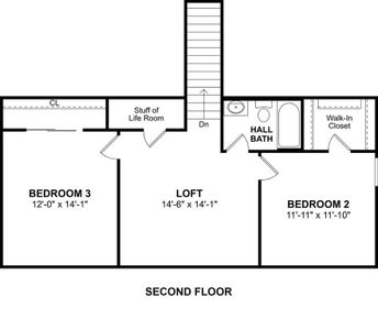 The Sweet Pea floor plan by K. Hovnanian Homes. 2nd Floor shown. *Prices, plans, dimensions, features, specifications, materials, and availability of homes or communities are subject to change without notice or obligation.