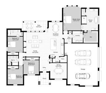 New construction Single-Family house 1000 Brock Hts, Brock, TX 76087 plan The Wellington II - image 5