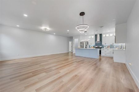 Family room with kitchen view