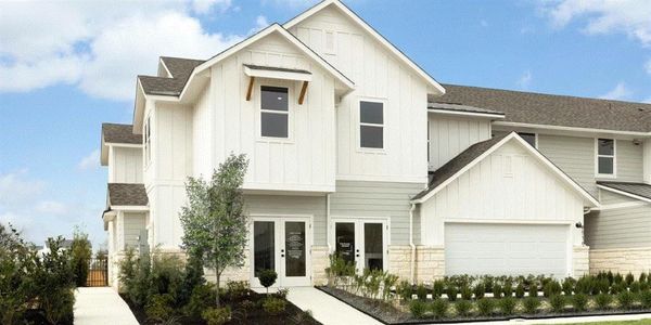 New construction Townhouse house 2012 Cora Ivy Way, Round Rock, TX 78665 Barrnett Plan- photo 0