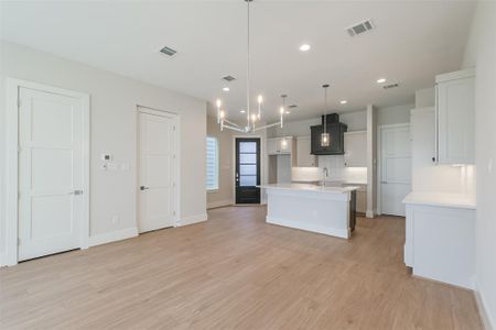 The dining area seamlessly flows from the kitchen, making this space great for entertaining family and friends.