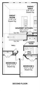 The Cleveland floor plan by K. Hovnanian Homes. 2nd Floor shown. *Prices, plans, dimensions, features, specifications, materials, and availability of homes or communities are subject to change without notice or obligation.