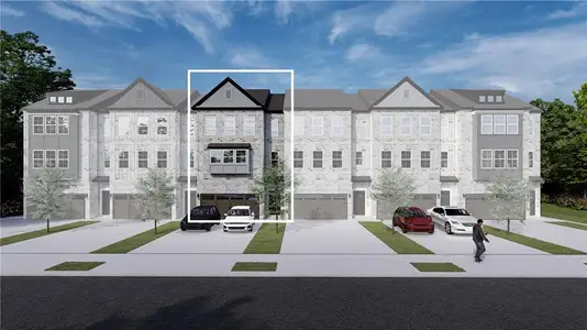 New construction Townhouse house 1161 Dahlonega Hwy, Unit 3, Cumming, GA 30040 plan Maple - image