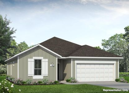 New construction Single-Family house 11909 Horseshoe Field Bnd, Mustang Ridge, TX 78610 plan Durango 1551 - image
