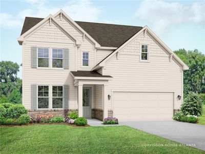 New construction Single-Family house 130 Grand Meadows Drive, Hoschton, GA 30548 The Hickory A- photo 0