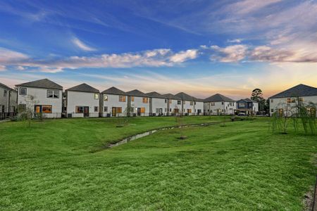 Green Park with walking trail around community.