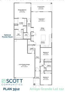 New construction Single-Family house 1179 E. Ridgerock Street, Casa Grande, AZ 85122 Lot 112 - Plan  3512- photo 3 3