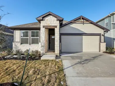 New construction Single-Family house 122 Holmby Dr, Hutto, TX 78634 plan The Hughes (841) - image