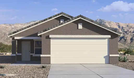 New construction Single-Family house 10125 N Camperi Ln, Marana, AZ 85653 plan Amber - Agave - A30A - image