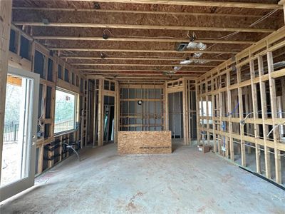 Future 3 walls of cabinets in kitchen.