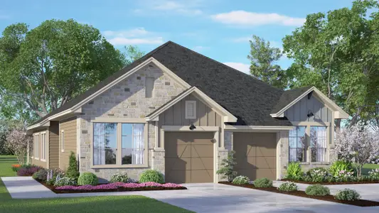 New construction Single-Family house 10127 Crescendo Way, Manvel, TX 77578 Chalet - Single Story Villas- photo 0