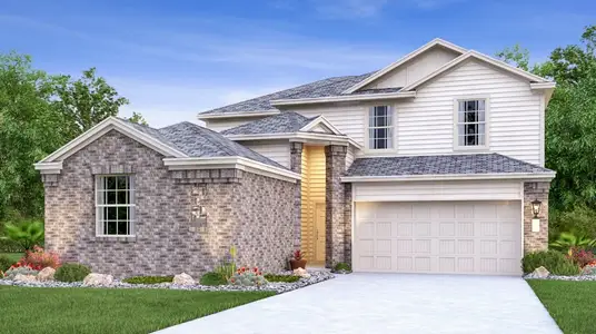 New construction Single-Family house 17805 Orchard Oriel Wy, Pflugerville, TX 78660 plan Hudson II 20x20 Garage - image