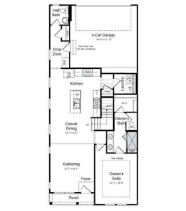 Structural options added include: tray ceiling at owner's suite, ledge in owner's shower, study, and additional bedroom and bath upstairs.